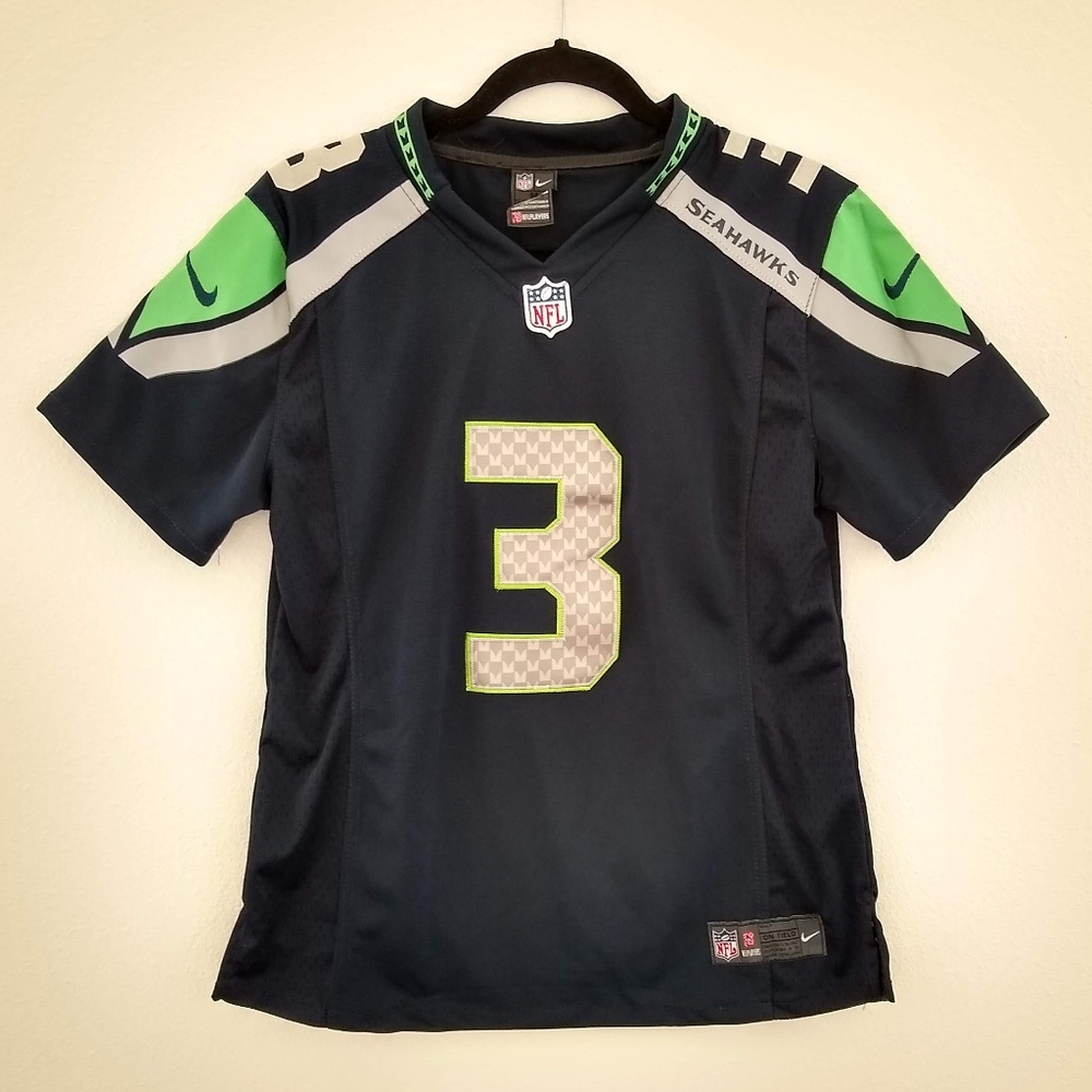 Nike NFL #3 Seahawks Russel Wilson On Field Jersey
